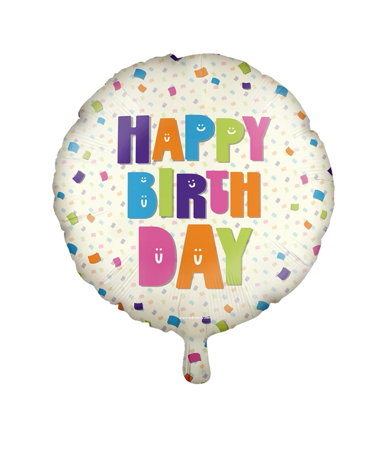 Happy Birthday Helium Ballon Regenboog Letters Leeg 46cm