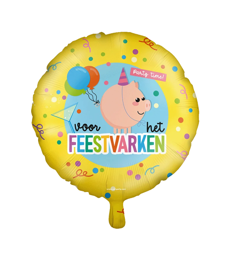 Feestvarken Helium Ballon Leeg 46cm