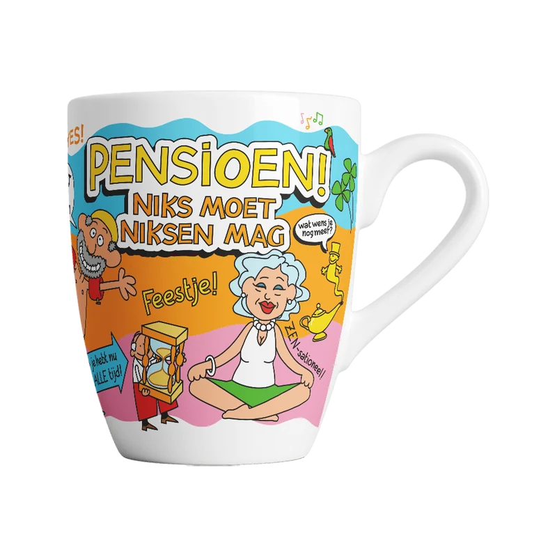 Pensioen Mok Niks Moet, Niksen Mag 12cm