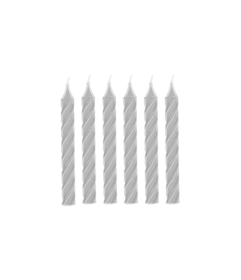 Zilveren Kaarsen 12,5cm 6st