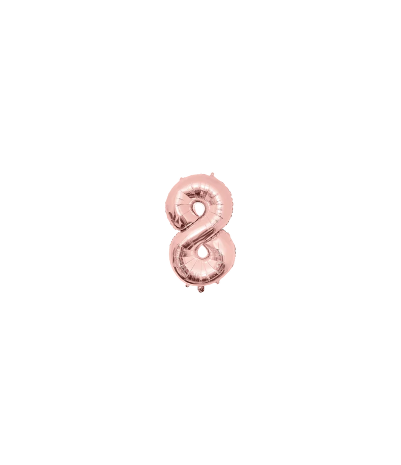8 Jaar Helium Ballon Rose Goud Leeg 40cm