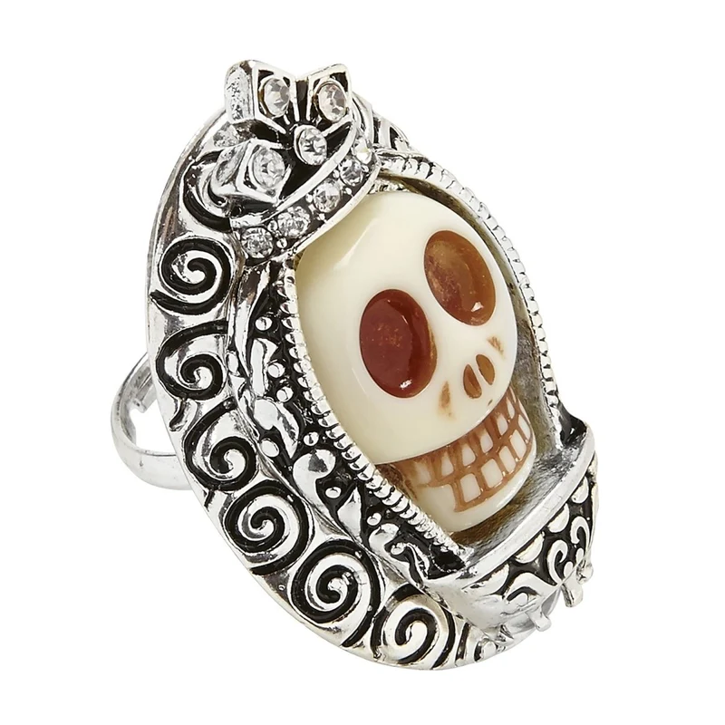Halloween Ring Zilver Schedel
