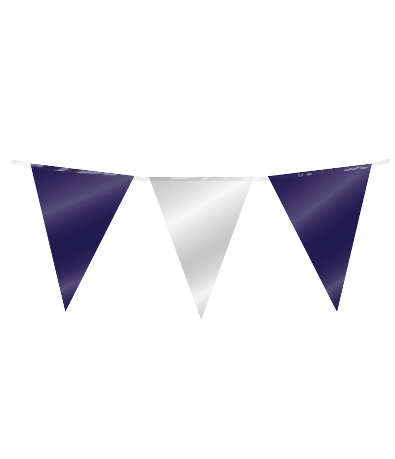 Blauw Zilveren Slinger Folie 10m