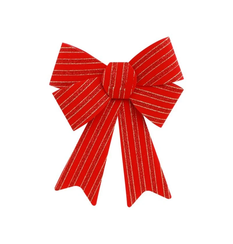 Rood Gouden Strik Strepen 25cm