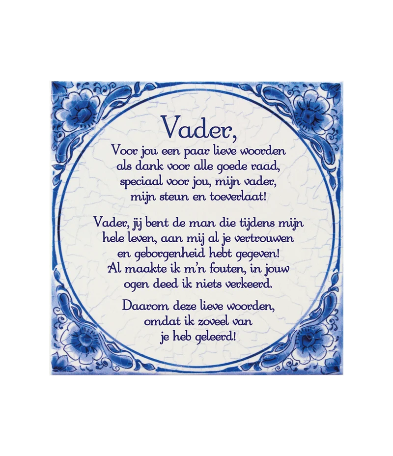 Delfts Blauw Tegel Vader 14,5cm