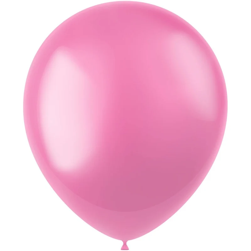 Roze Ballonnen Metallic Bubblegum Pink 33cm 50st