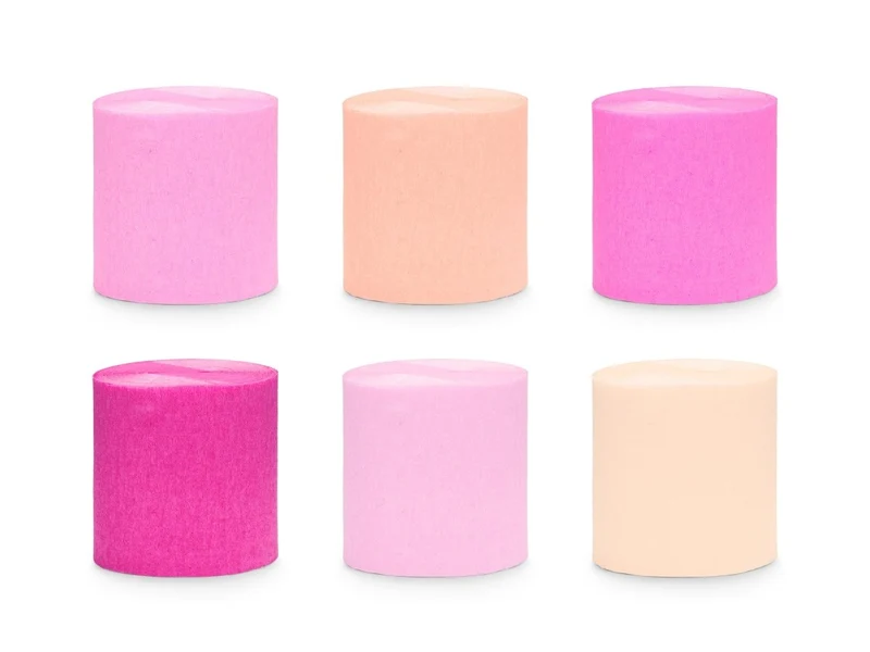 Roze Crepe Papier 10m 6st