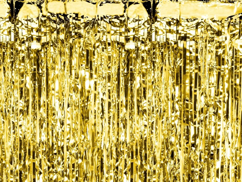 Gouden Deurgordijn Metallic Folie 2m