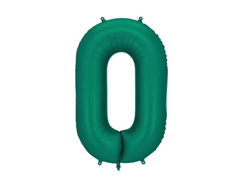 0 Jaar Cijfer Ballon Groen Leeg 86cm