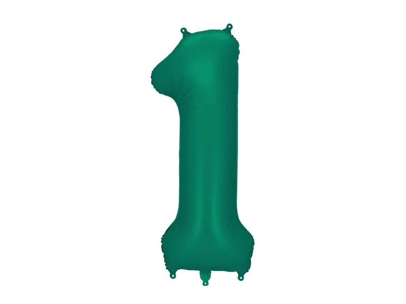 1 Jaar Cijfer Ballon Groen Leeg 86cm
