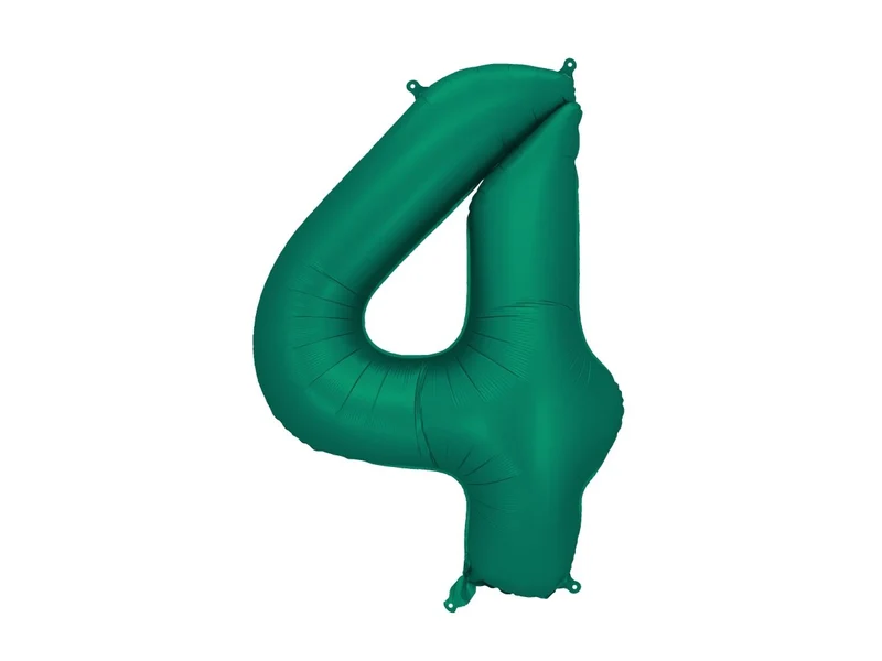 4 Jaar Cijfer Ballon Groen Folie Leeg 86cm