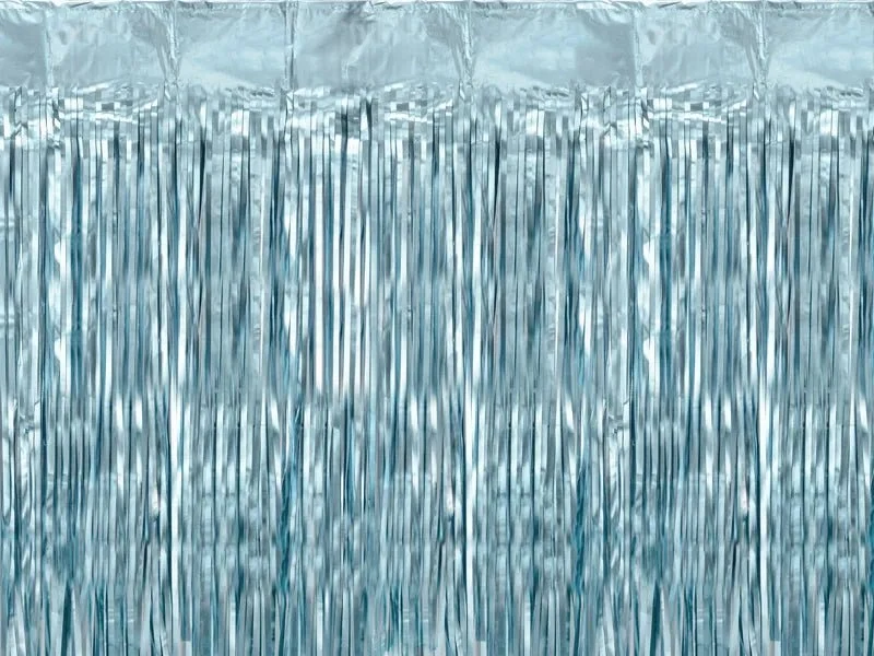 Blauwe Deurgordijn Metallic Folie 2m