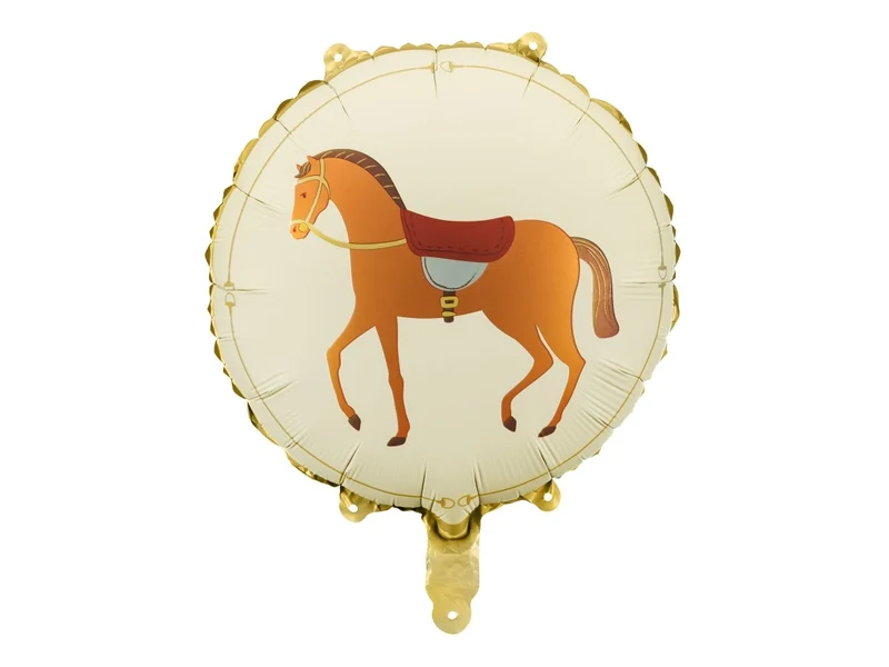 Paard Helium Ballon Beige Leeg 45cm