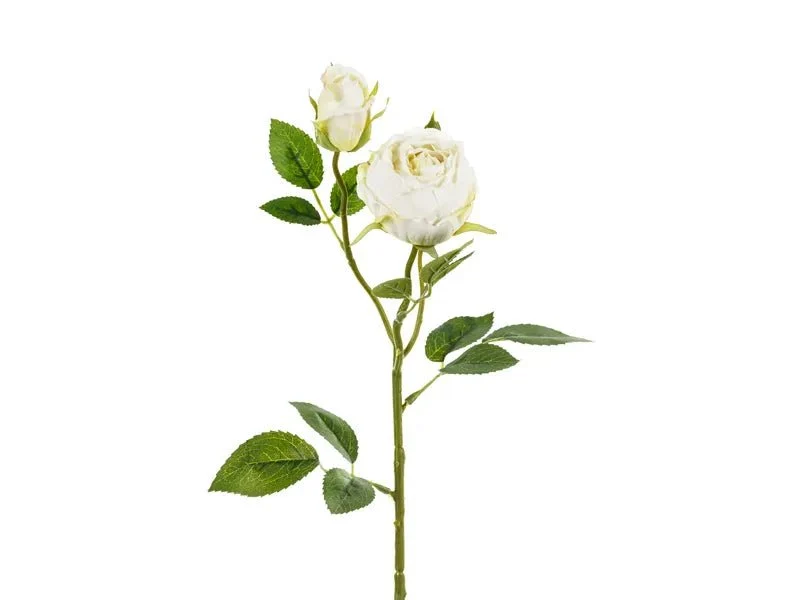 Witte Nep Bloem Roos 55cm