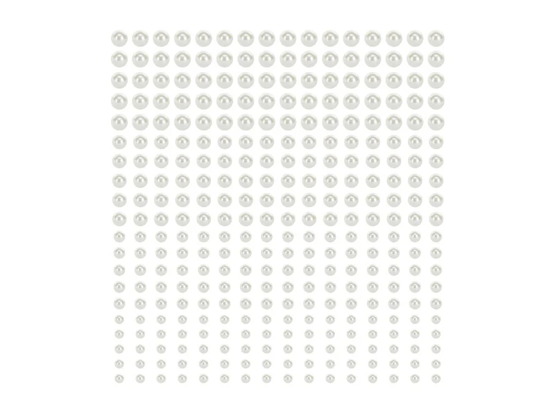 Witte Ballon Stickers Parels 3-6mm 440st