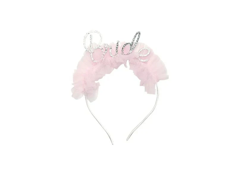 Bride Haarband Roze Zilver