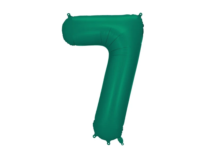 7 Jaar Cijfer Ballon Groen Leeg 86cm