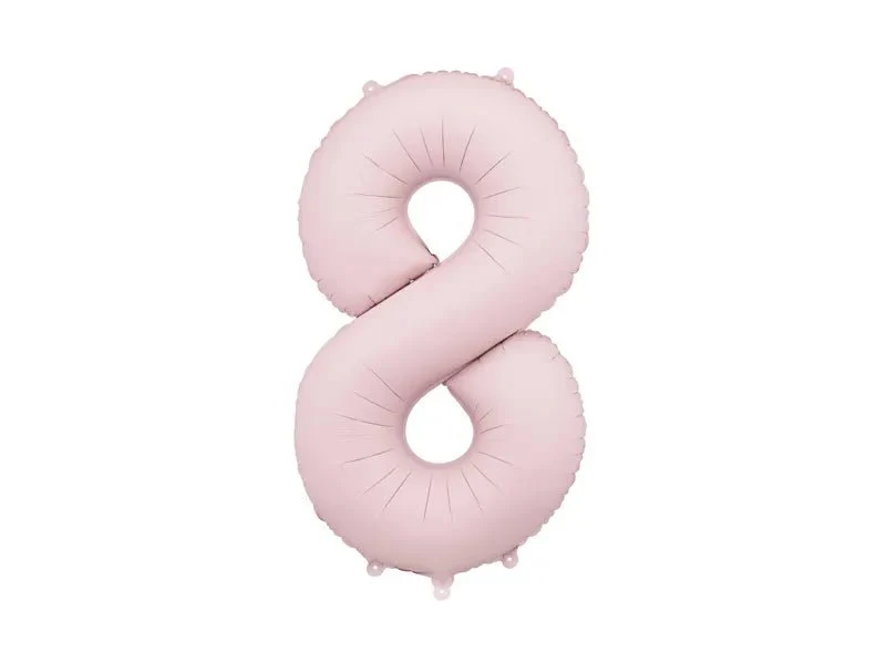 8 Jaar Cijfer Ballon Lichtroze Leeg 86cm