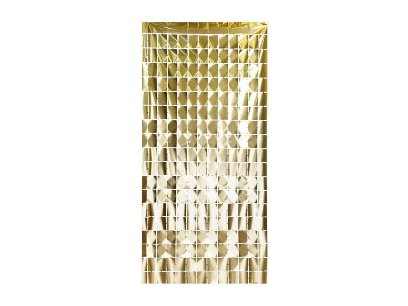 Gouden Deurgordijn Vierkantjes 2m