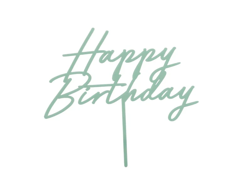 Happy Birthday Taarttopper Turquoise 16,5cm