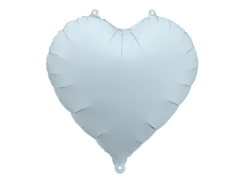 Hart Helium Ballon Misty Blauw Leeg 45cm