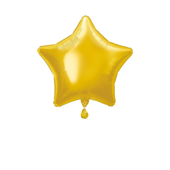 Ster Helium Ballon Geel Leeg 50cm
