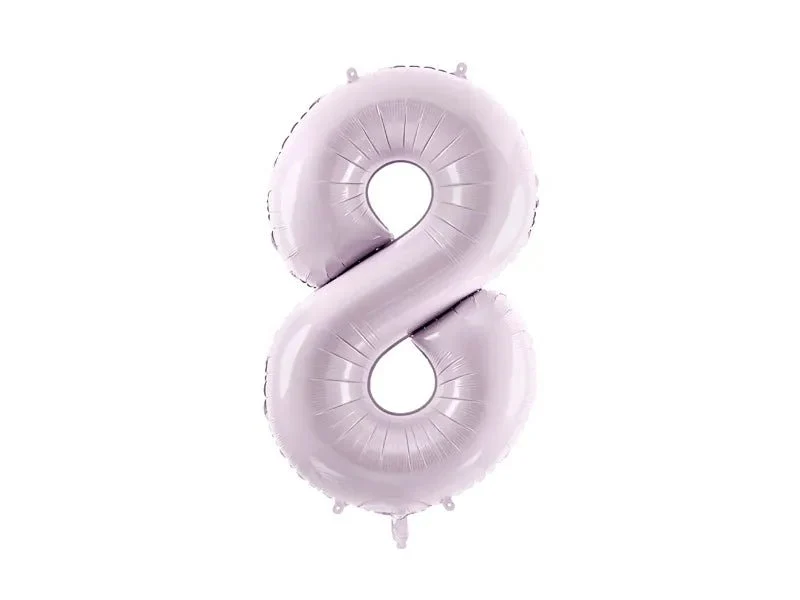8 Jaar Cijfer Ballon Paars Leeg 72cm