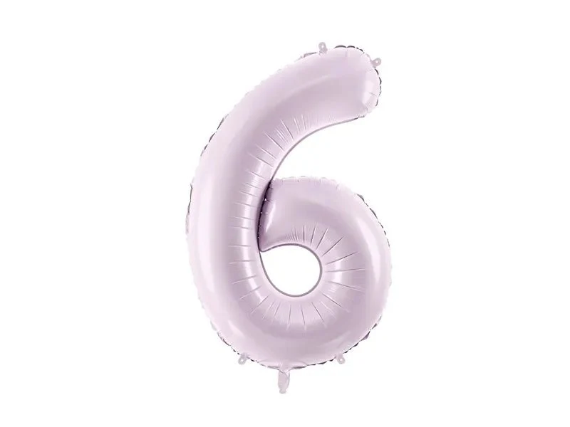 6 Jaar Cijfer Ballon Paars Leeg 72cm