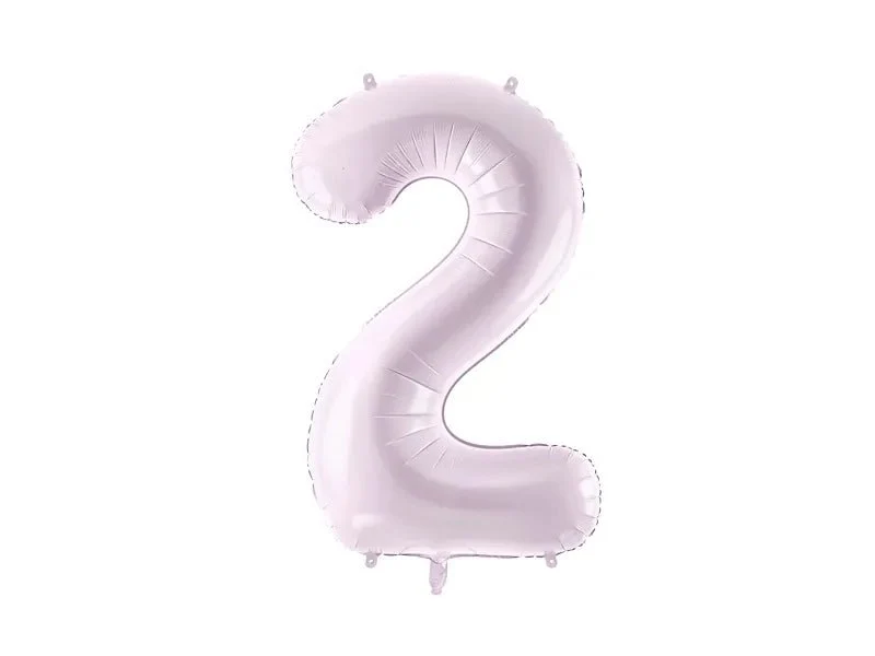2 Jaar Cijfer Ballon Paars Leeg 72cm