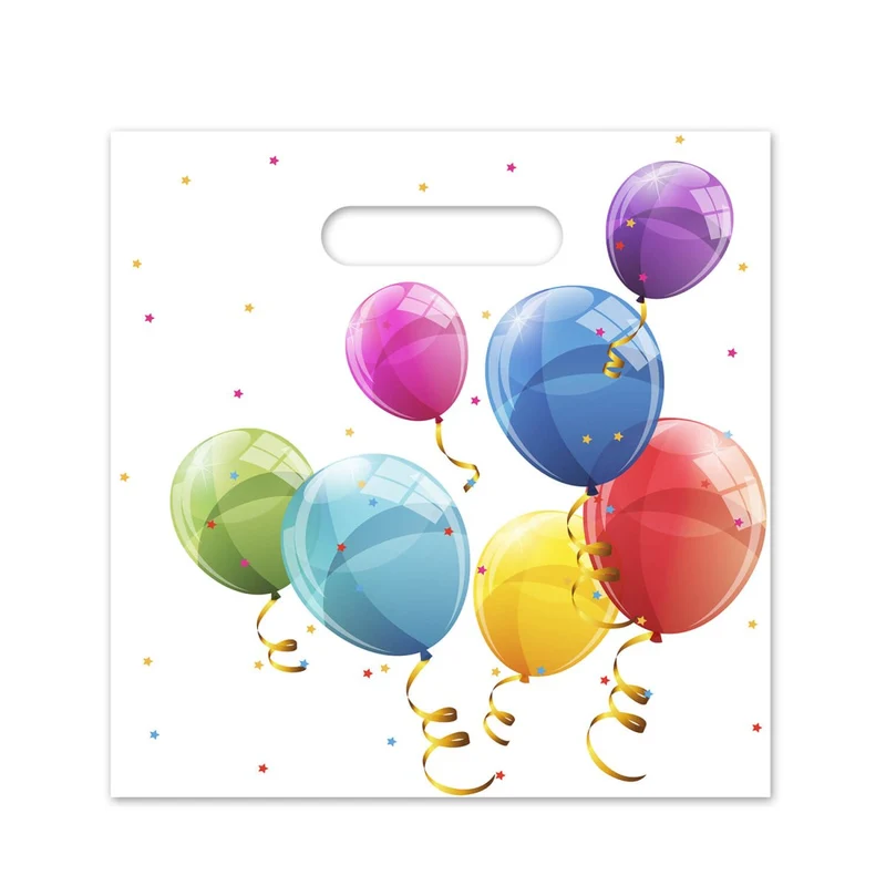 Gekleurde Uitdeelzakjes Ballonnen 17cm 4st
