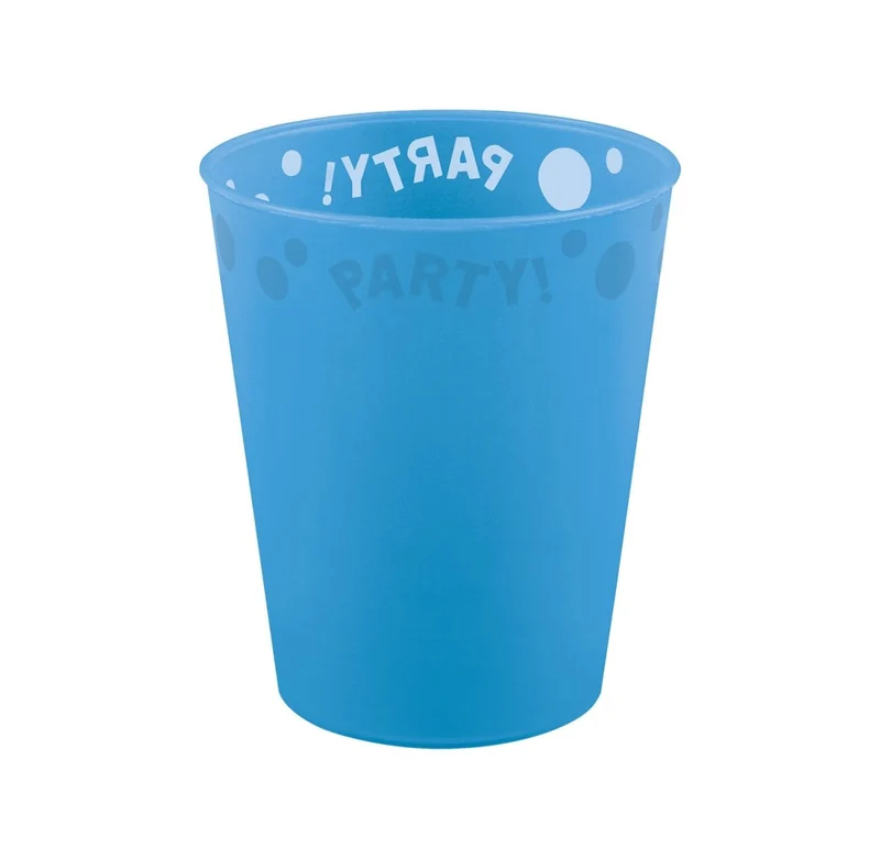 Party Reusable Semi Transparent Products Party Reusable Semi Transparent Cup 250Ml Blue 1St
