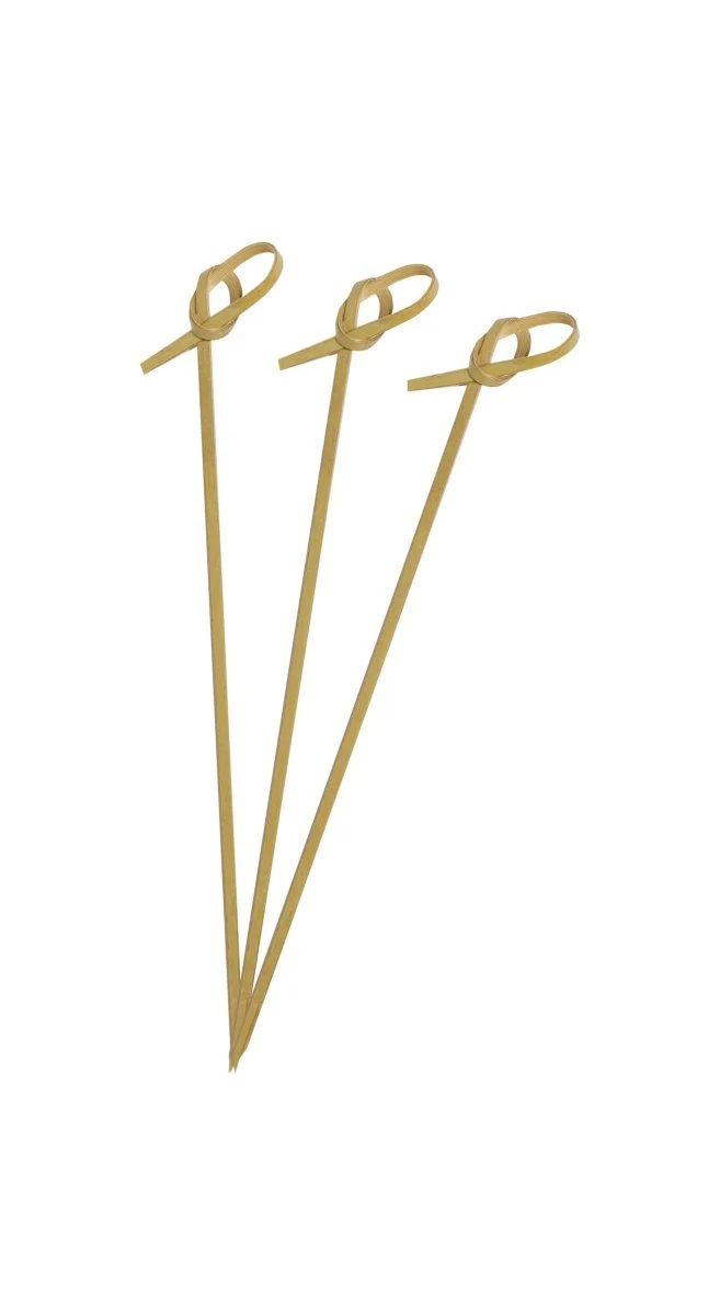 Bruine Cocktailprikkers Knot Hout 24st