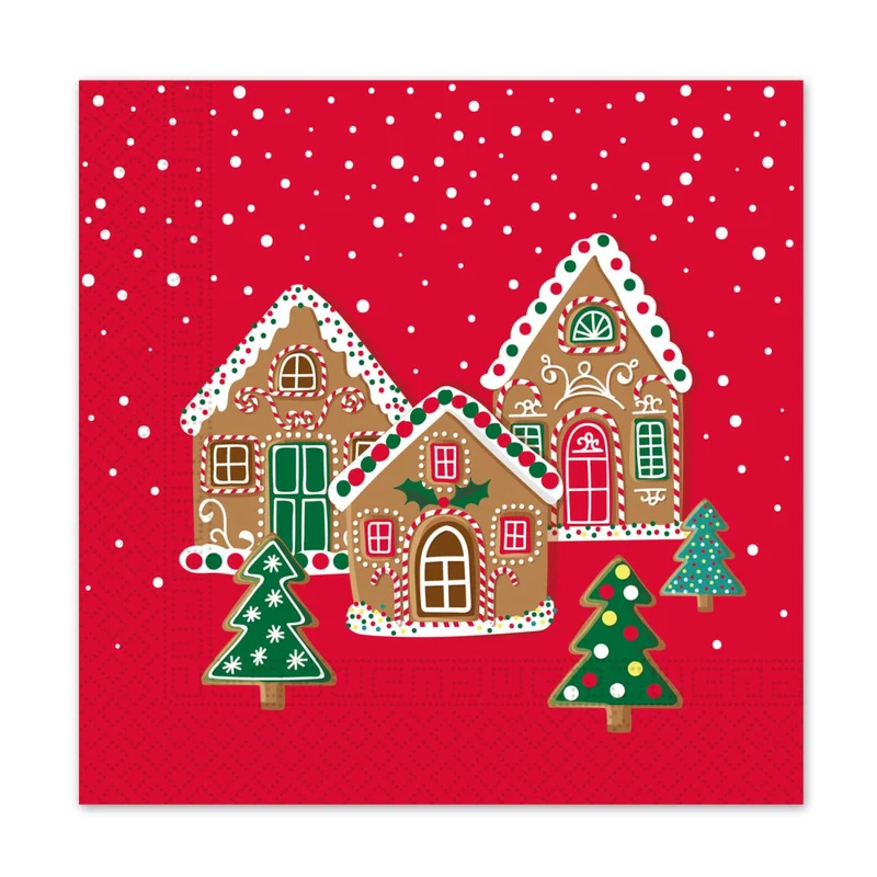 Kerst Servetten Gingerhouse 33cm 20st