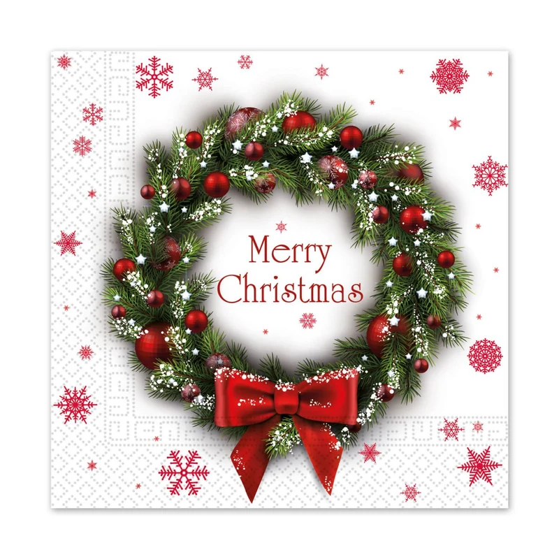 Kerst Servetten Merry Christmas 33cm 20st