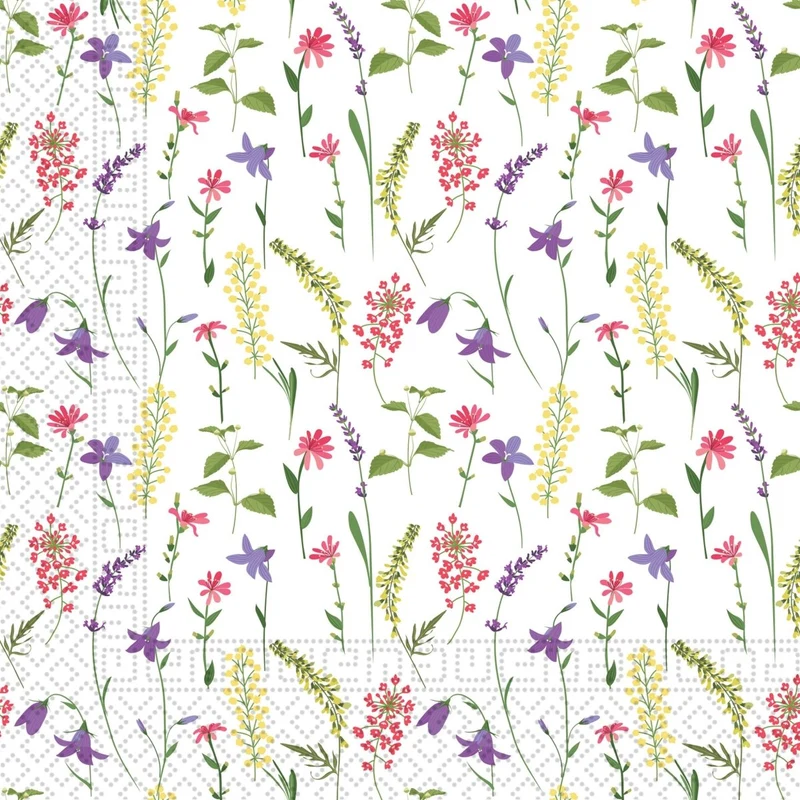 Bloemen Servetten Gekleurd 33cm 20st