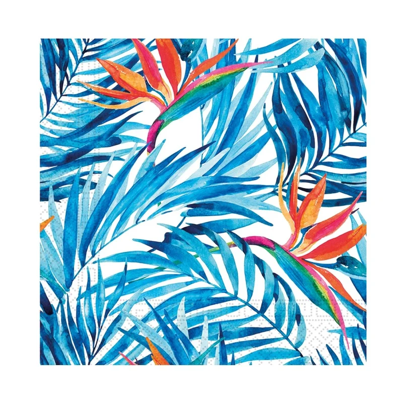 Hawaii Servetten Blauw 25cm 20st