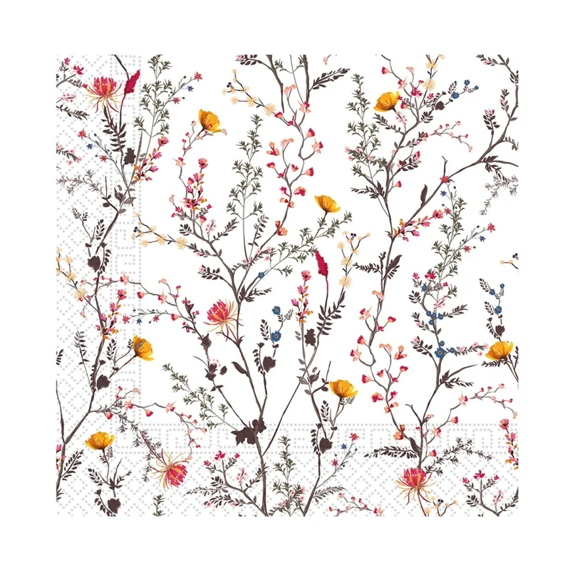Bloemen Servetten 25cm 20st