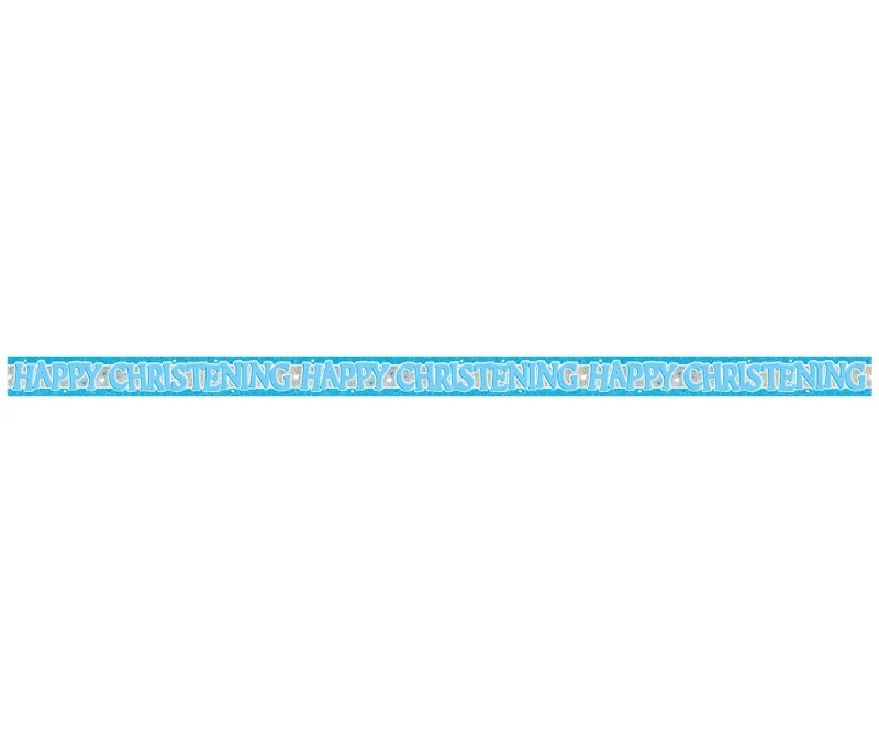 Blauwe Banner Happy Christening 3,65m