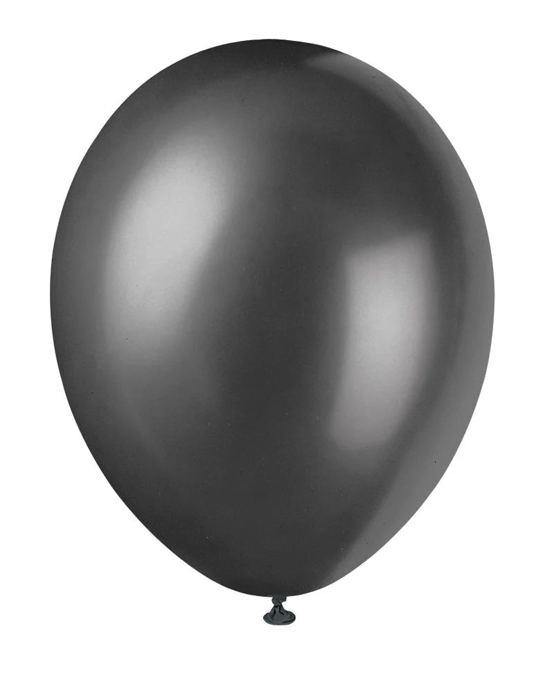Zwarte Ballonnen Ink Glans 30cm 10st