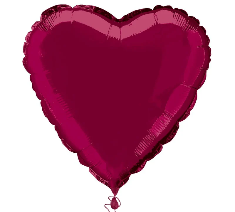 Hart Helium Ballon Rood Leeg 45cm