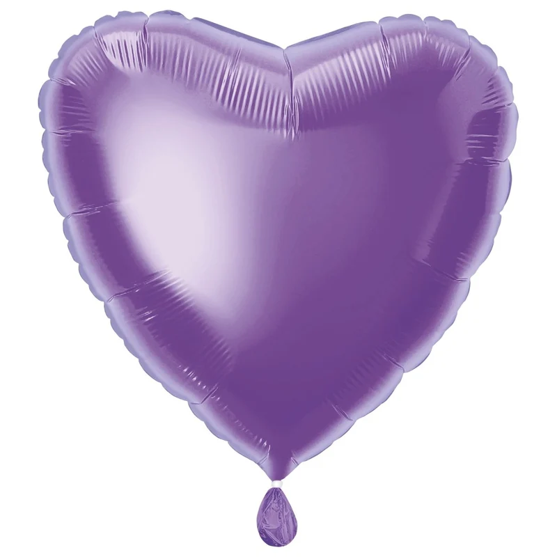 Hart Helium Ballon Lila Leeg 45cm