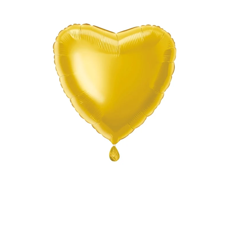 Hart Helium Ballon Goud Leeg 45cm