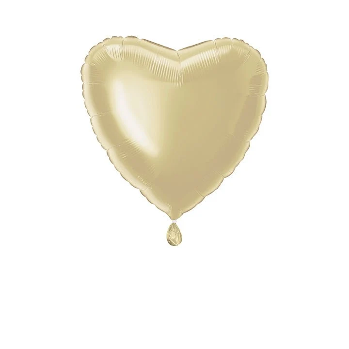 Gouden Helium Ballon Hart Leeg 45cm