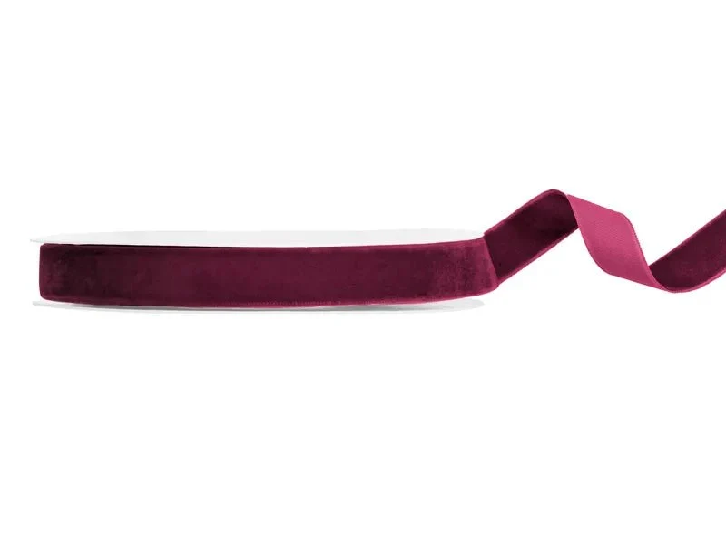 Bordeaux Rode Lint Velour 10m