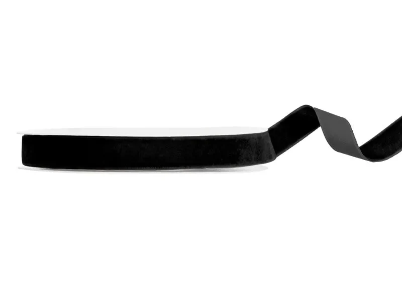 Zwarte Lint 15Mm Velours 25m