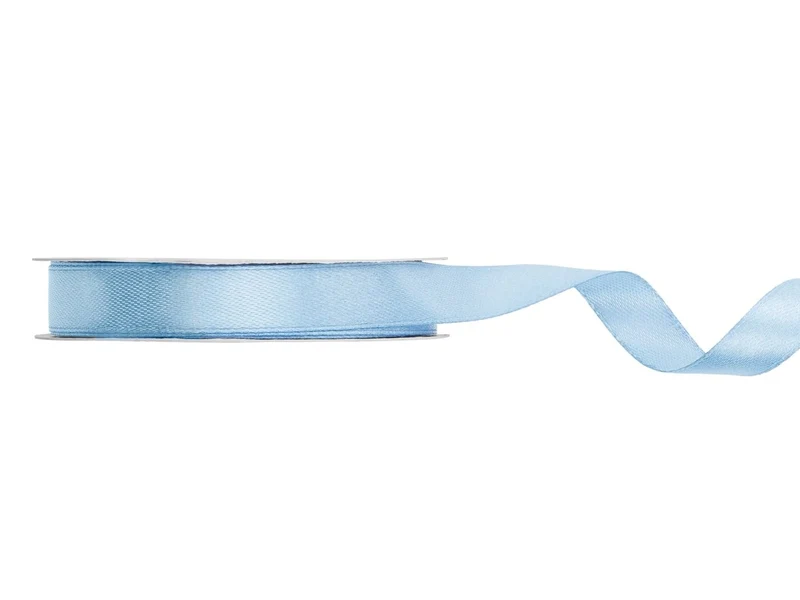 Lichtblauwe Lint 12Mm Satijn 25m