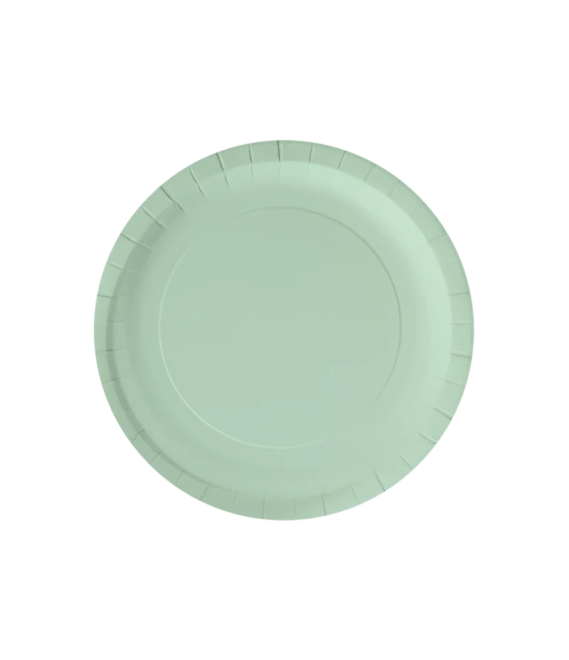Groene Borden Pastel 23cm 8st