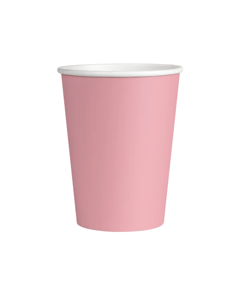 Roze Bekers 7cm 8st