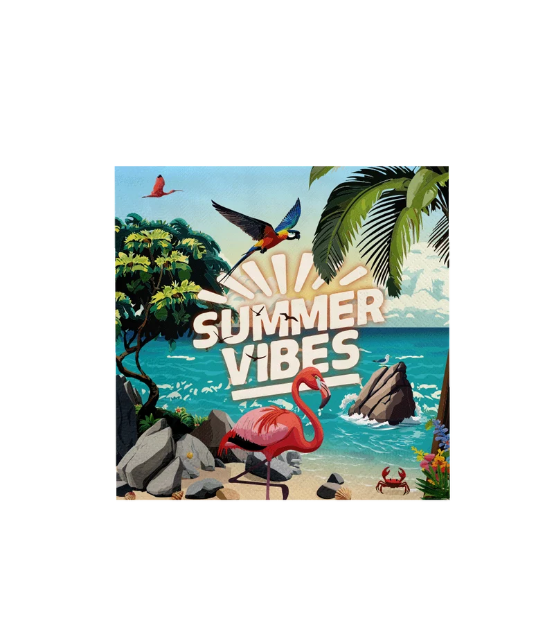 Gekleurde Servetten Summer Vibes 16cm 16st
