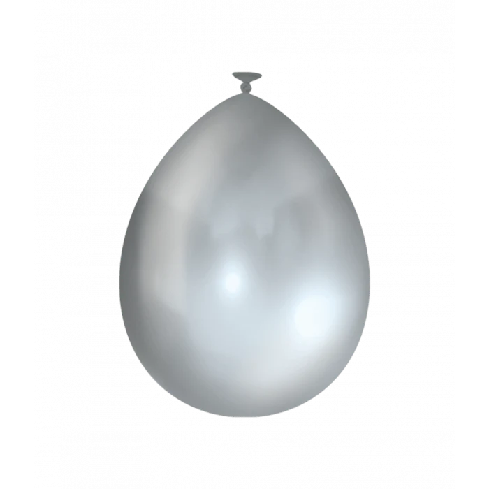 Zilveren Ballonnen Metallic 30cm 50st
